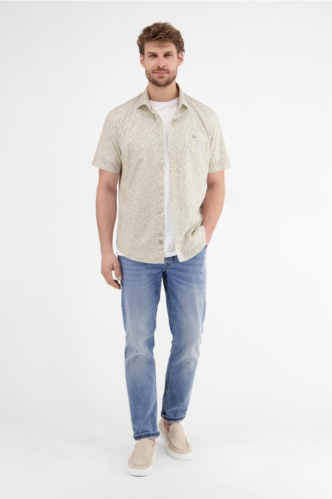 SHIRT MET HALVE MOUWEN ZOMERS PATROON 2542305 100 WHITE